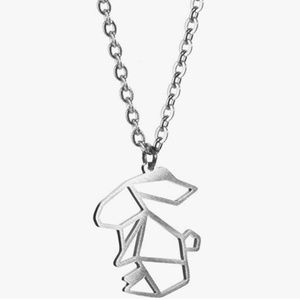 La Menagerie Origami Jewellery & Silver Geometric Necklace